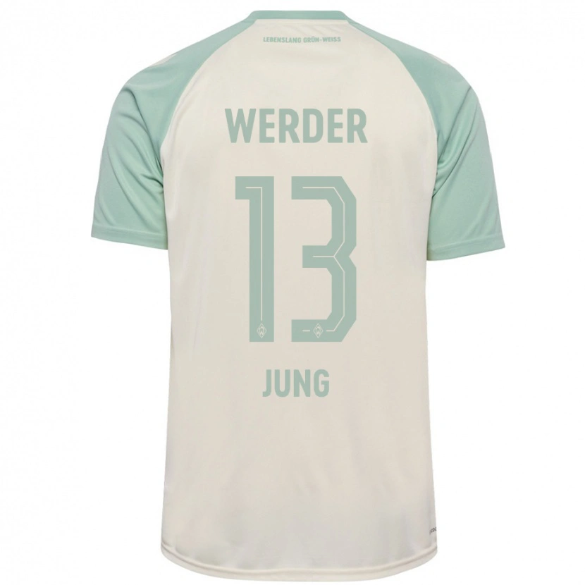 Danxen Niño Camiseta Seong-Hyeon Jung #13 Blanquecino Verde Claro 2ª Equipación 2024/25 La Camisa México