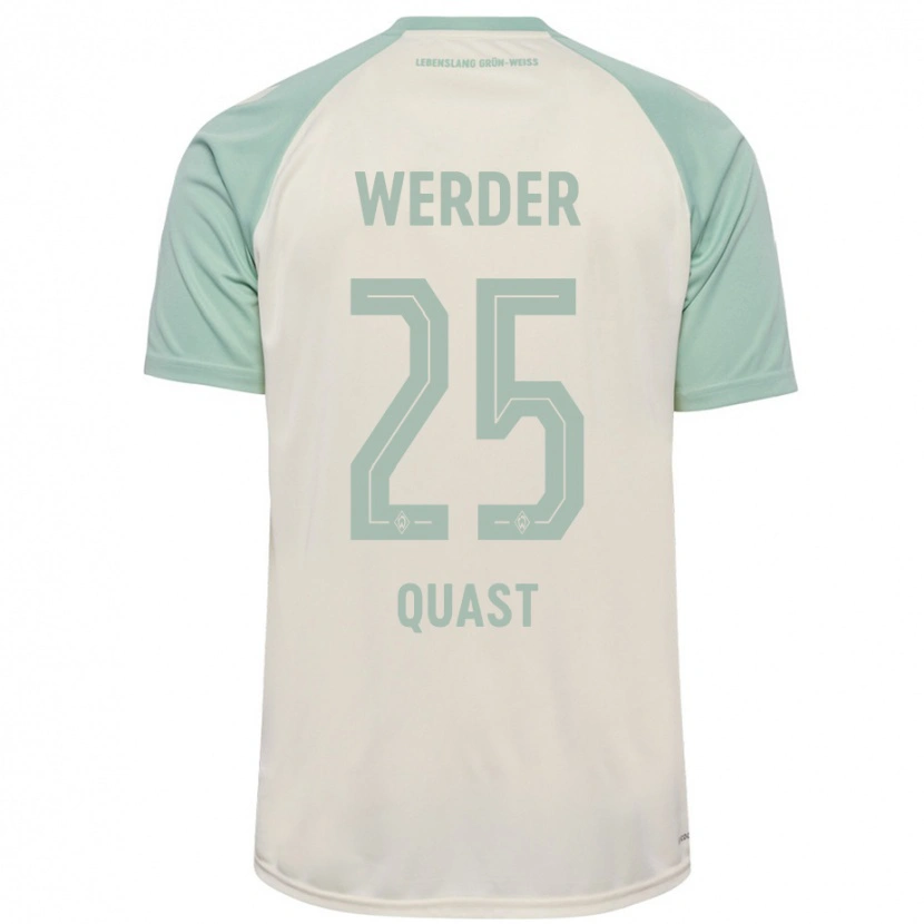 Danxen Niño Camiseta Sönke Quast #25 Blanquecino Verde Claro 2ª Equipación 2024/25 La Camisa México