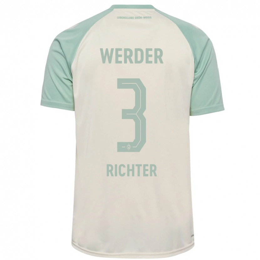 Danxen Niño Camiseta Mathis Richter #3 Blanquecino Verde Claro 2ª Equipación 2024/25 La Camisa México
