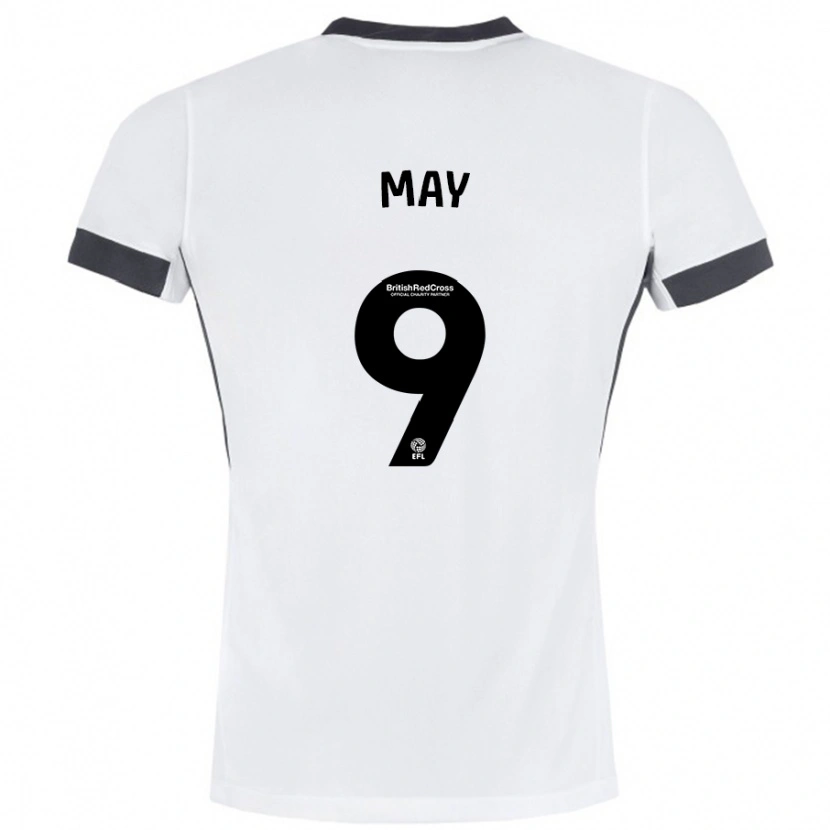 Danxen Niño Camiseta Alfie May #9 Blanco Negro 2ª Equipación 2024/25 La Camisa México