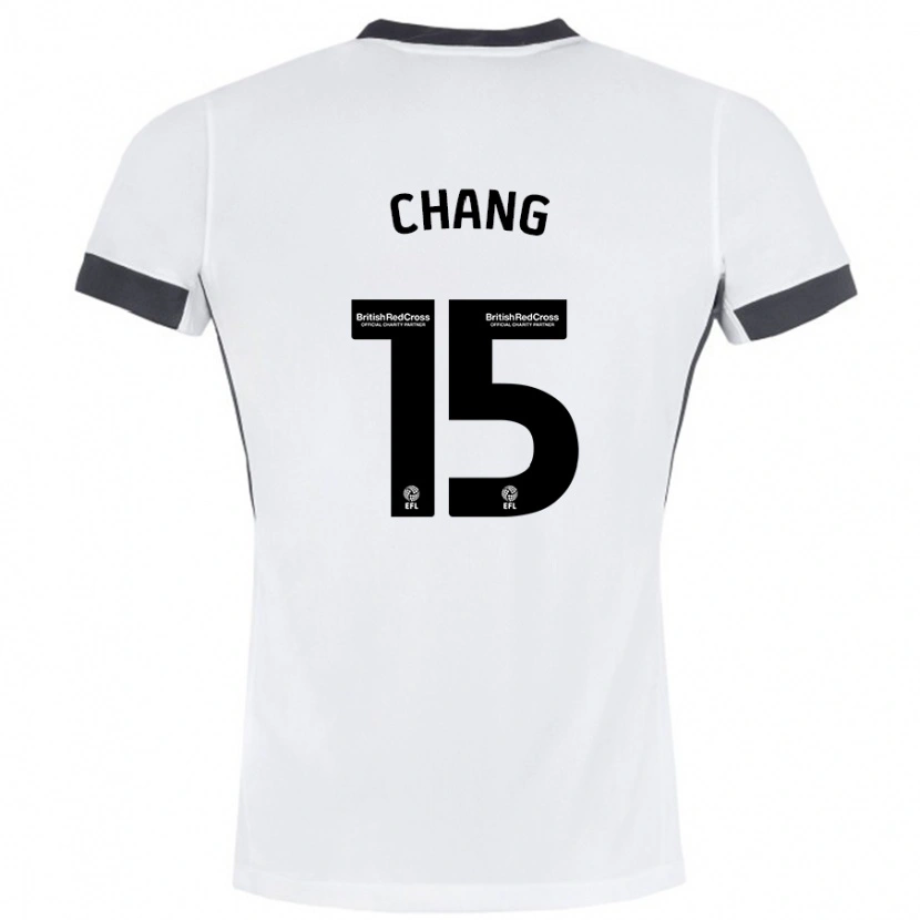 Danxen Niño Camiseta Alfie Chang #15 Blanco Negro 2ª Equipación 2024/25 La Camisa México