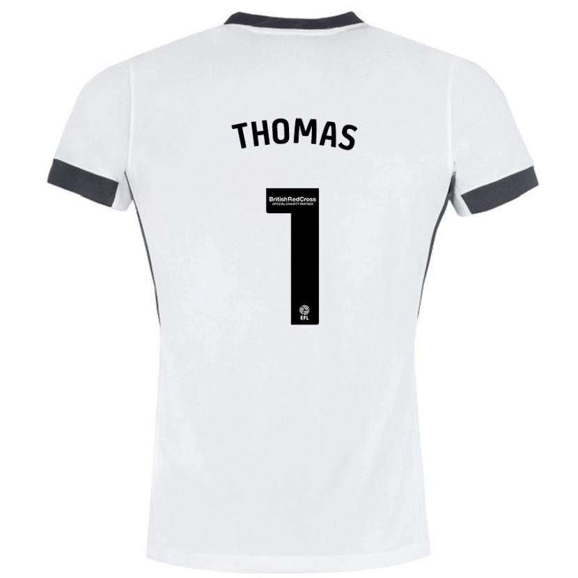 Danxen Niño Camiseta Lucy Thomas #1 Blanco Negro 2ª Equipación 2024/25 La Camisa México