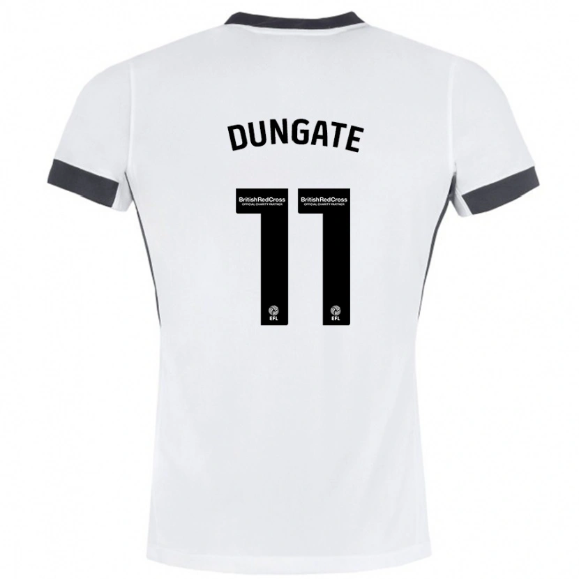 Danxen Niño Camiseta Katie Dungate #11 Blanco Negro 2ª Equipación 2024/25 La Camisa México