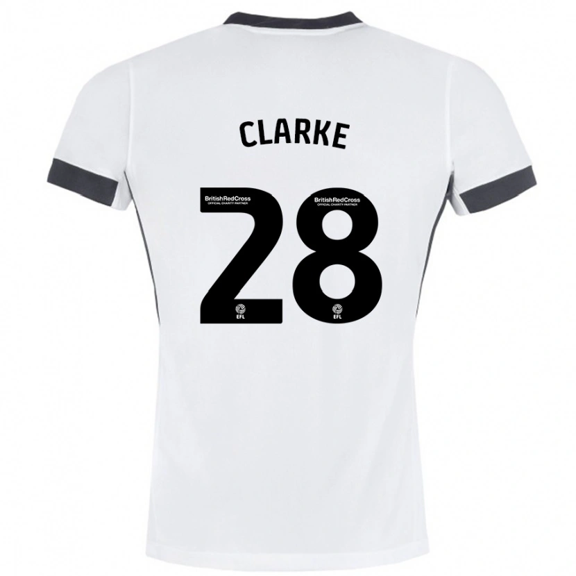 Danxen Niño Camiseta Charlotte Clarke #28 Blanco Negro 2ª Equipación 2024/25 La Camisa México