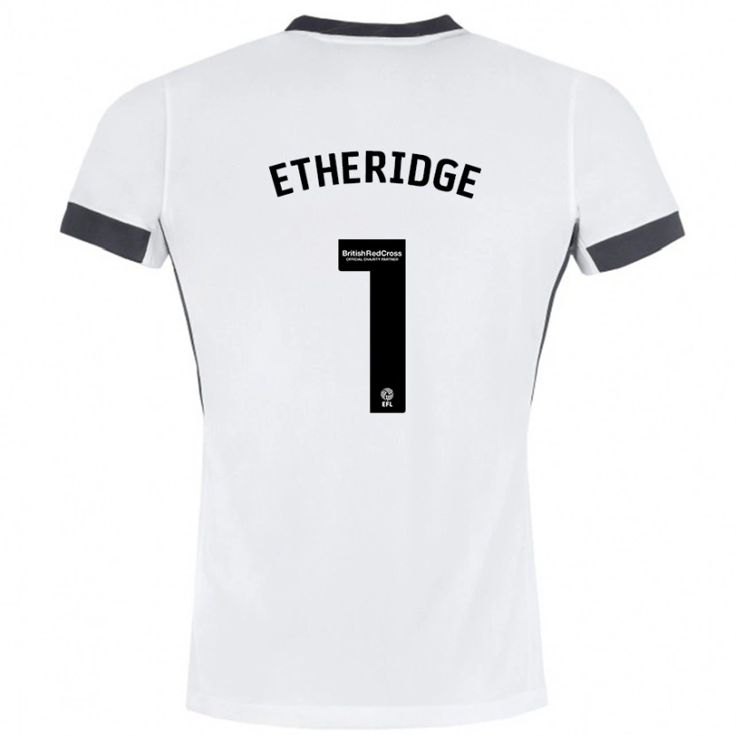 Danxen Niño Camiseta Neil Etheridge #1 Blanco Negro 2ª Equipación 2024/25 La Camisa México