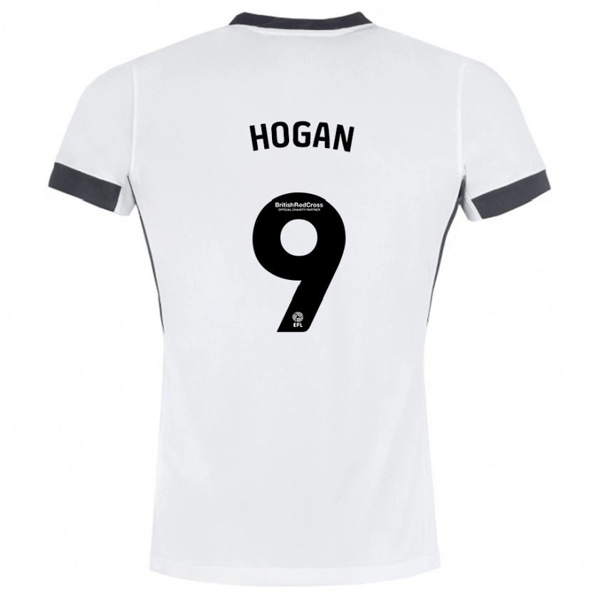 Danxen Niño Camiseta Scott Hogan #9 Blanco Negro 2ª Equipación 2024/25 La Camisa México