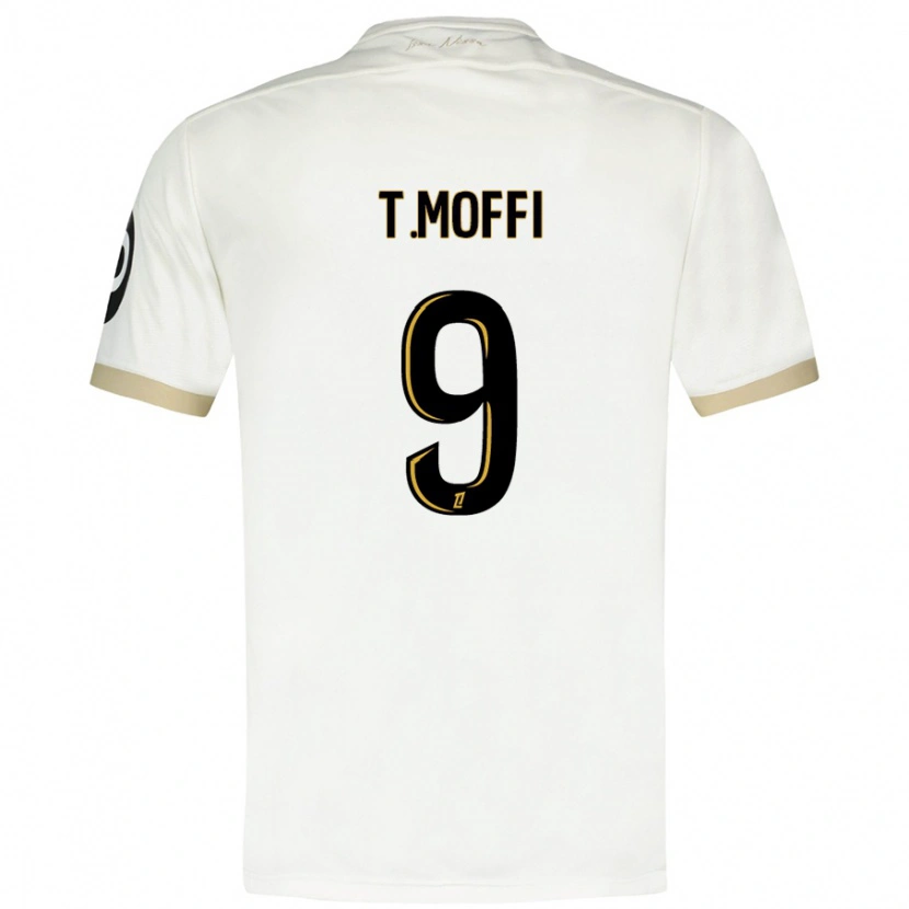 Danxen Niño Camiseta Terem Moffi #9 Blanco Dorado 2ª Equipación 2024/25 La Camisa México