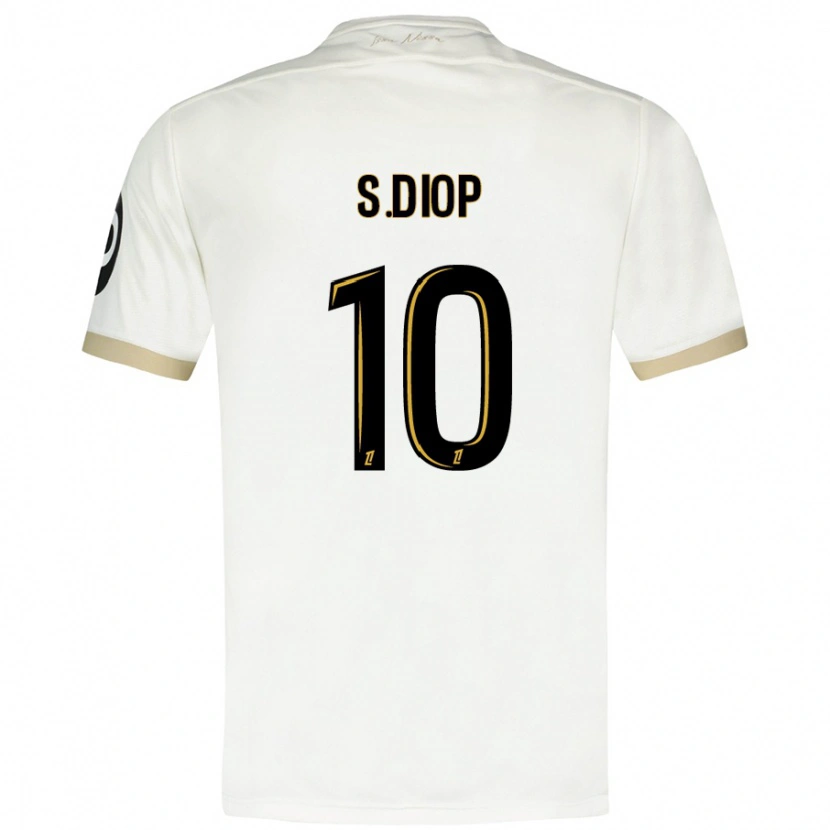 Danxen Niño Camiseta Sofiane Diop #10 Blanco Dorado 2ª Equipación 2024/25 La Camisa México