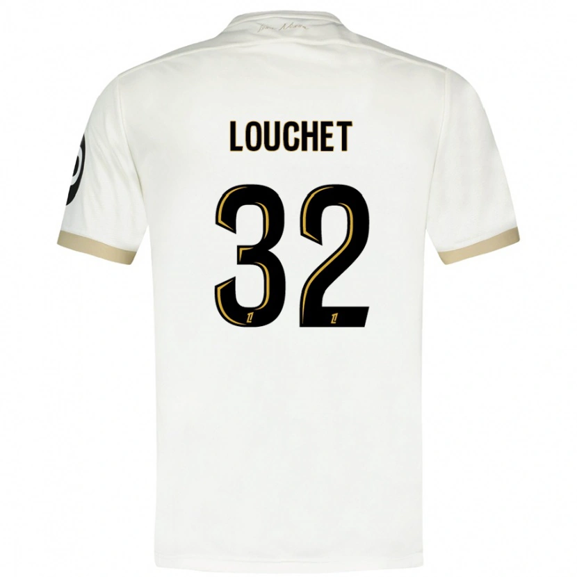 Danxen Niño Camiseta Tom Louchet #32 Blanco Dorado 2ª Equipación 2024/25 La Camisa México