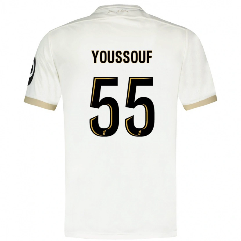Danxen Niño Camiseta Youssouf Ndayishimiye #55 Blanco Dorado 2ª Equipación 2024/25 La Camisa México
