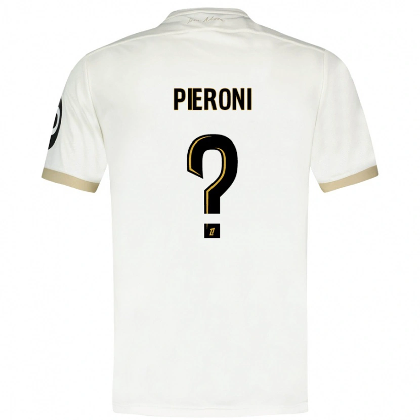 Danxen Niño Camiseta Dorian Pieroni #0 Blanco Dorado 2ª Equipación 2024/25 La Camisa México
