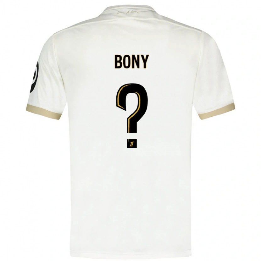Danxen Niño Camiseta Geoffroy Bony #0 Blanco Dorado 2ª Equipación 2024/25 La Camisa México