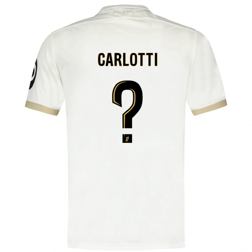 Danxen Niño Camiseta Mathis Carlotti #0 Blanco Dorado 2ª Equipación 2024/25 La Camisa México