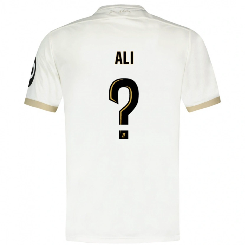 Danxen Niño Camiseta Kéfren Ali #0 Blanco Dorado 2ª Equipación 2024/25 La Camisa México