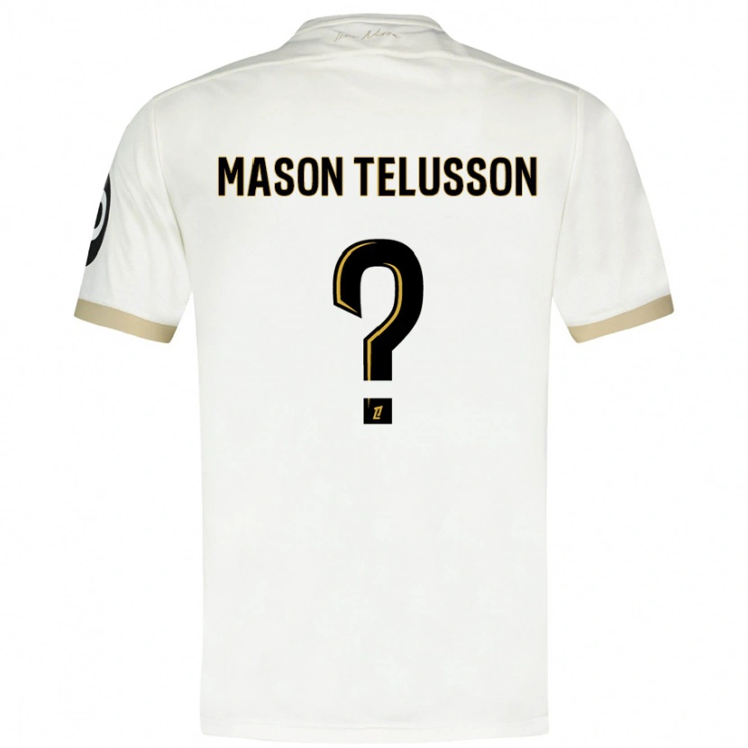 Danxen Niño Camiseta Jah Mason Telusson #0 Blanco Dorado 2ª Equipación 2024/25 La Camisa México