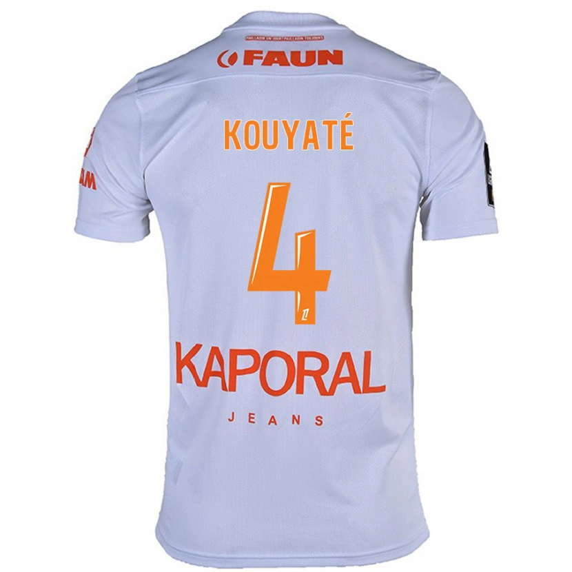 Danxen Niño Camiseta Kiki Kouyaté #4 Blanco 2ª Equipación 2024/25 La Camisa México