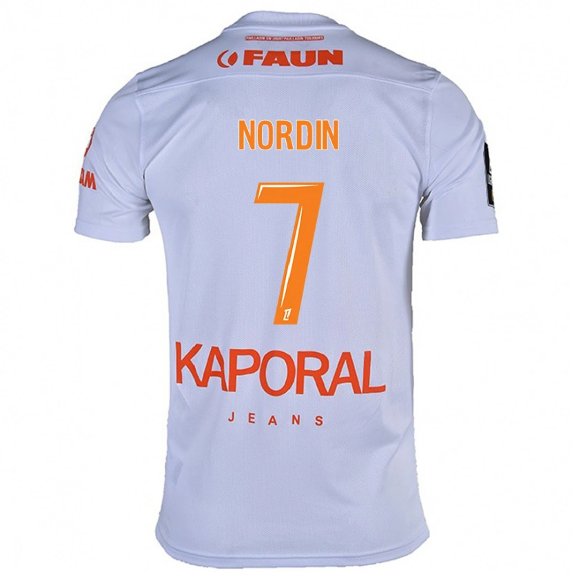 Danxen Niño Camiseta Arnaud Nordin #7 Blanco 2ª Equipación 2024/25 La Camisa México