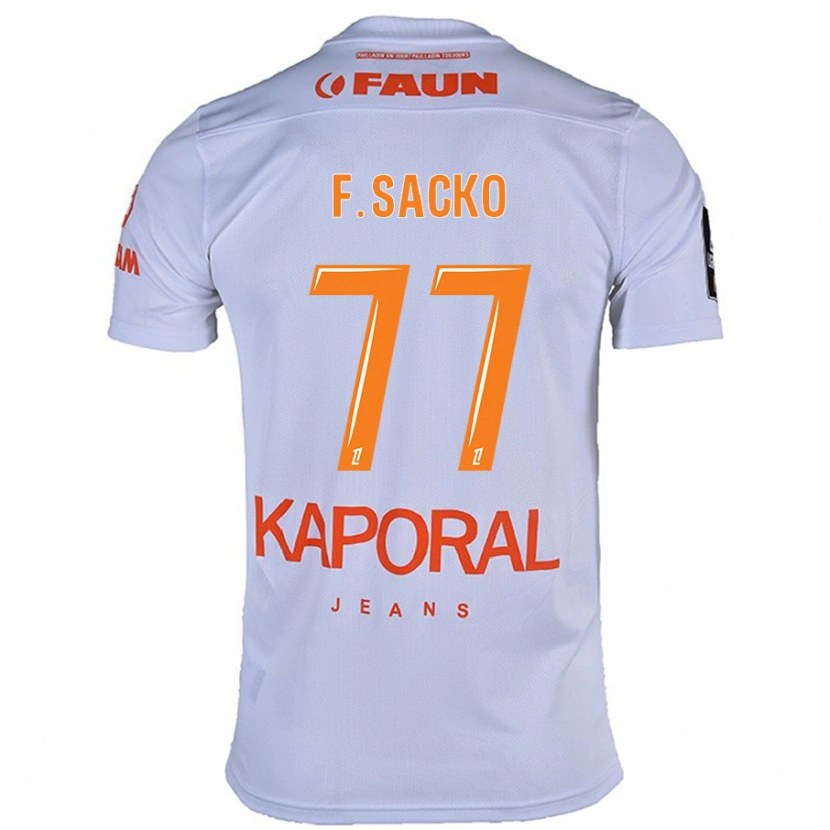 Danxen Niño Camiseta Falaye Sacko #77 Blanco 2ª Equipación 2024/25 La Camisa México