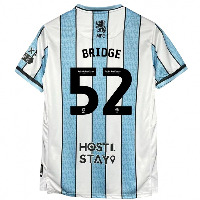 Danxen Niño Camiseta Aj Bridge #52 Blanco Azul 2ª Equipación 2024/25 La Camisa México