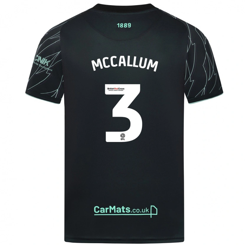Danxen Niño Camiseta Sam Mccallum #3 Negro Verde 2ª Equipación 2024/25 La Camisa México