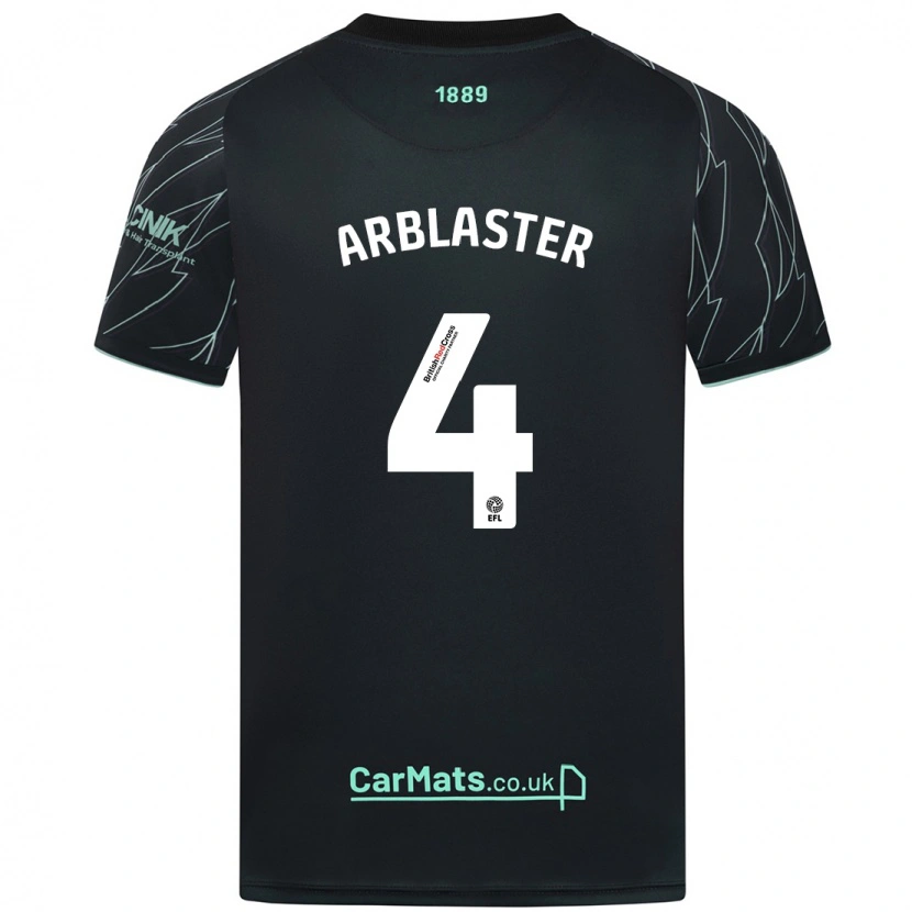 Danxen Niño Camiseta Oliver Arblaster #4 Negro Verde 2ª Equipación 2024/25 La Camisa México