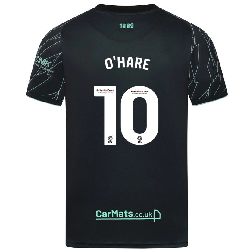 Danxen Niño Camiseta Callum O'hare #10 Negro Verde 2ª Equipación 2024/25 La Camisa México