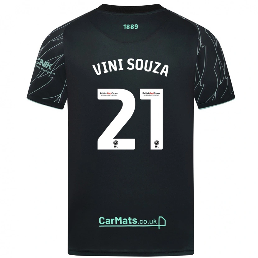 Danxen Niño Camiseta Vini Souza #21 Negro Verde 2ª Equipación 2024/25 La Camisa México