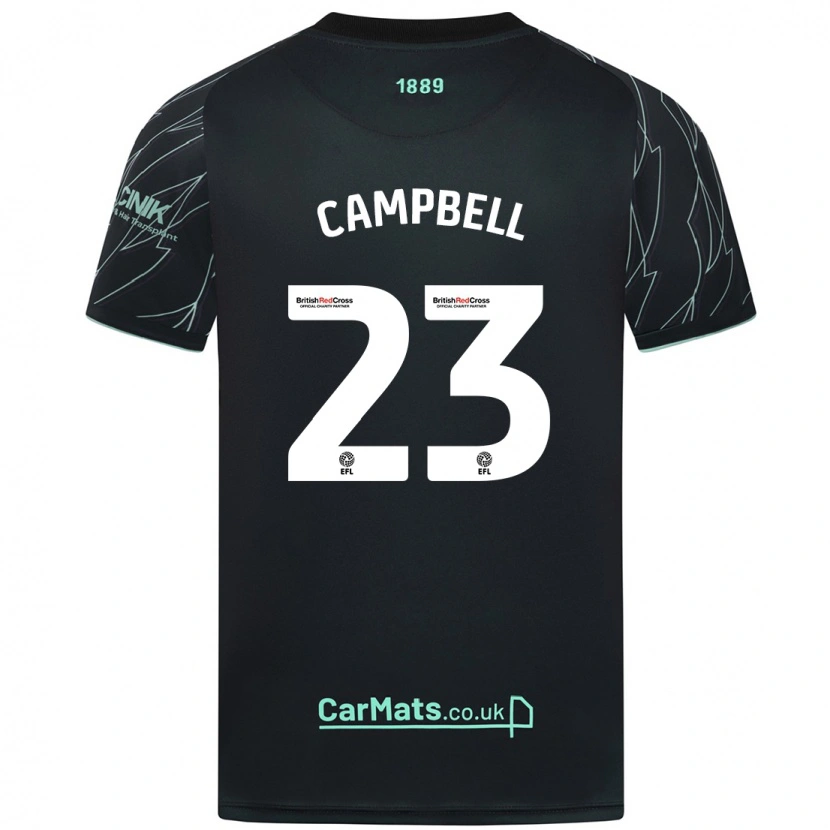 Danxen Niño Camiseta Tyrese Campbell #23 Negro Verde 2ª Equipación 2024/25 La Camisa México