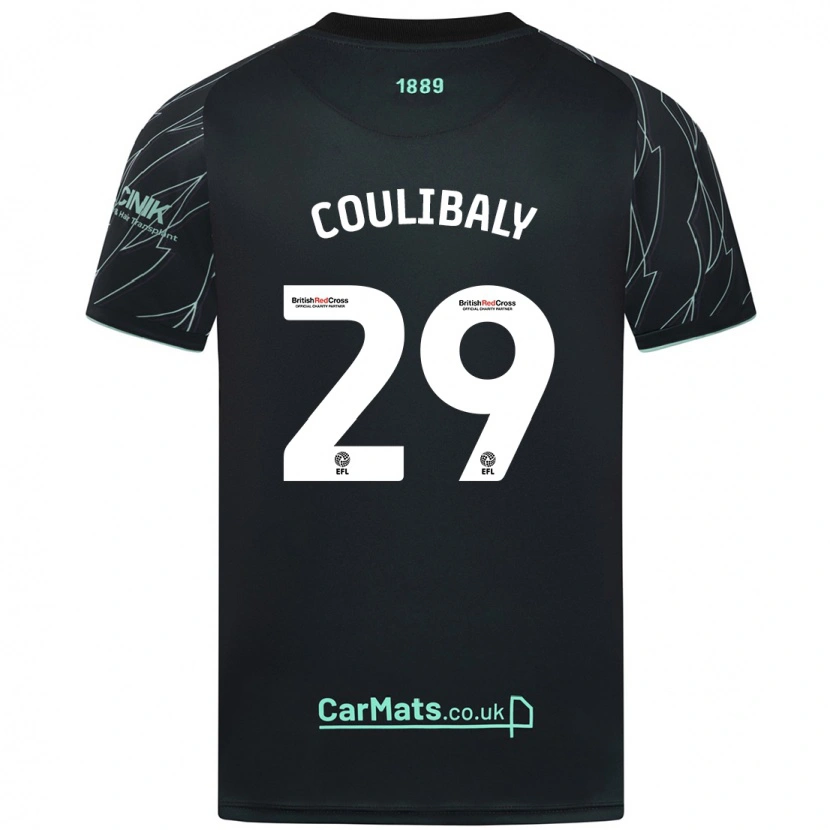 Danxen Niño Camiseta Ismaila Coulibaly #29 Negro Verde 2ª Equipación 2024/25 La Camisa México
