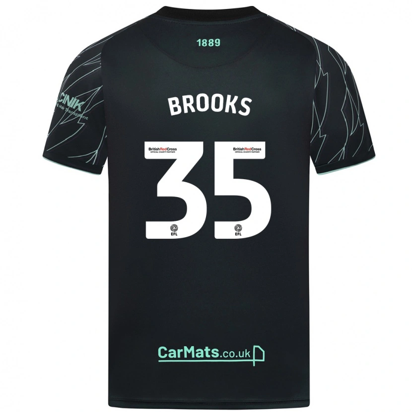 Danxen Niño Camiseta Andre Brooks #35 Negro Verde 2ª Equipación 2024/25 La Camisa México