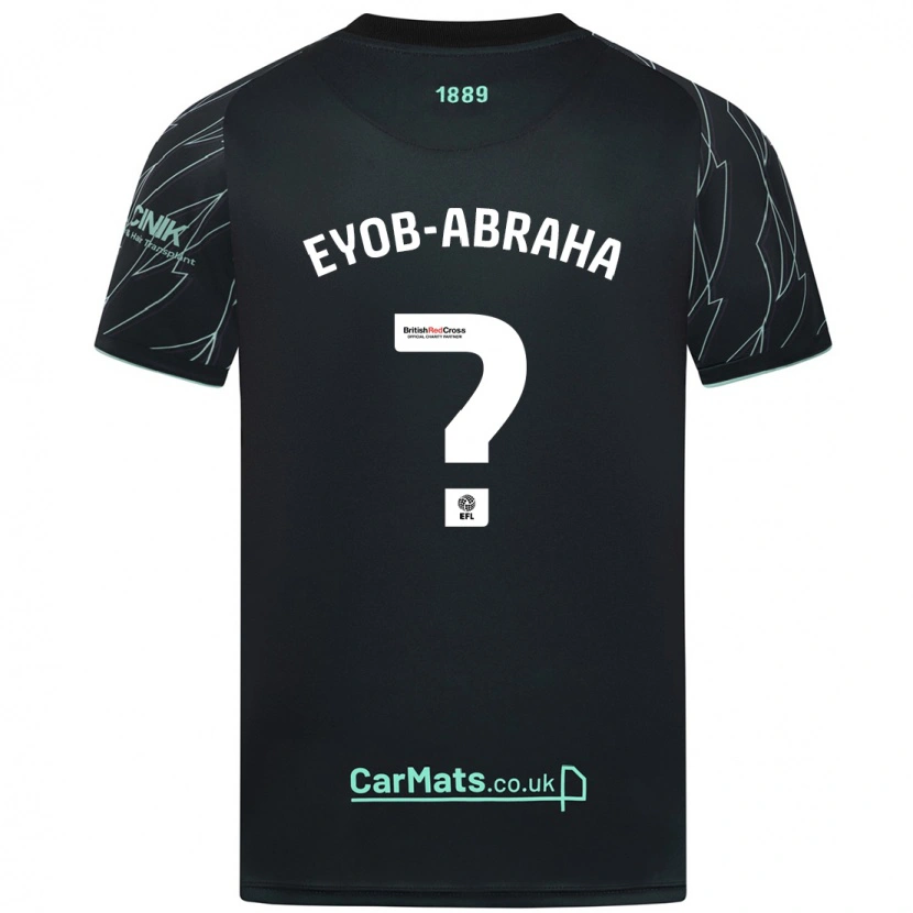 Danxen Niño Camiseta Siem Eyob-Abraha #0 Negro Verde 2ª Equipación 2024/25 La Camisa México