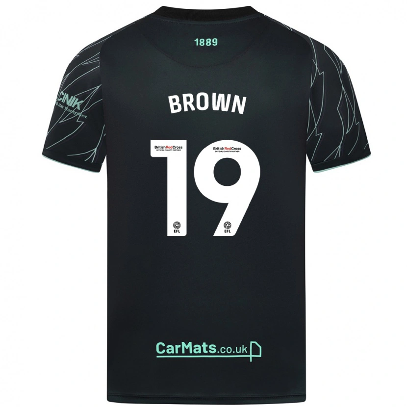Danxen Niño Camiseta Alanta Brown #19 Negro Verde 2ª Equipación 2024/25 La Camisa México