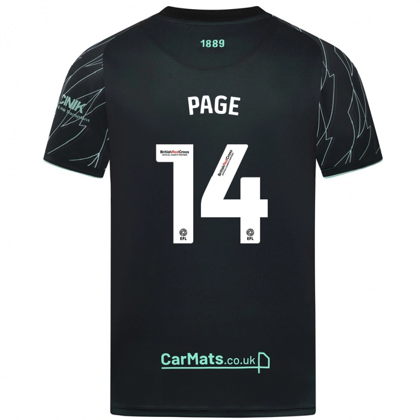 Danxen Niño Camiseta Olivia Jane Page #14 Negro Verde 2ª Equipación 2024/25 La Camisa México