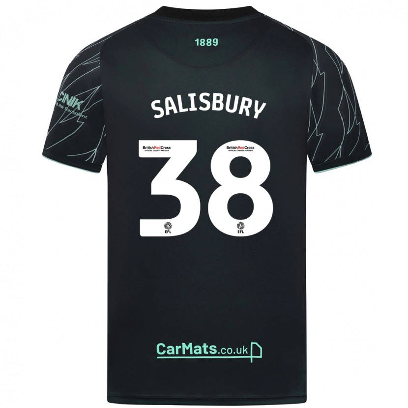 Danxen Niño Camiseta Chloe Salisbury #38 Negro Verde 2ª Equipación 2024/25 La Camisa México