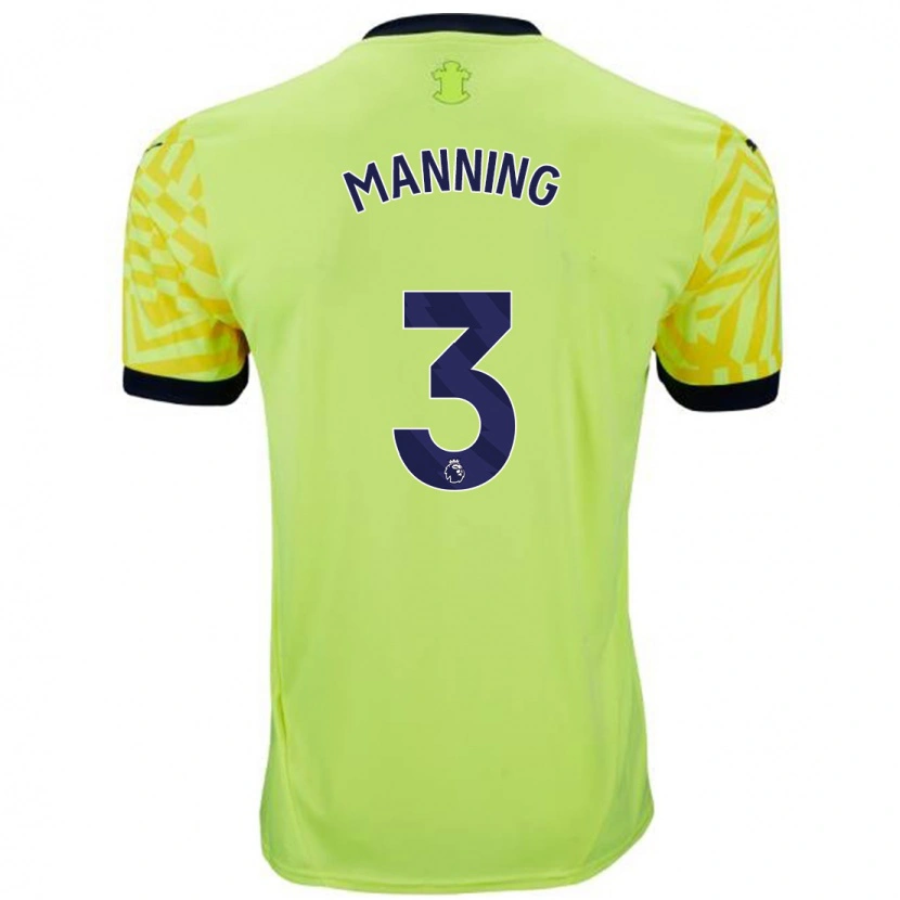 Danxen Niño Camiseta Ryan Manning #3 Amarillo 2ª Equipación 2024/25 La Camisa México