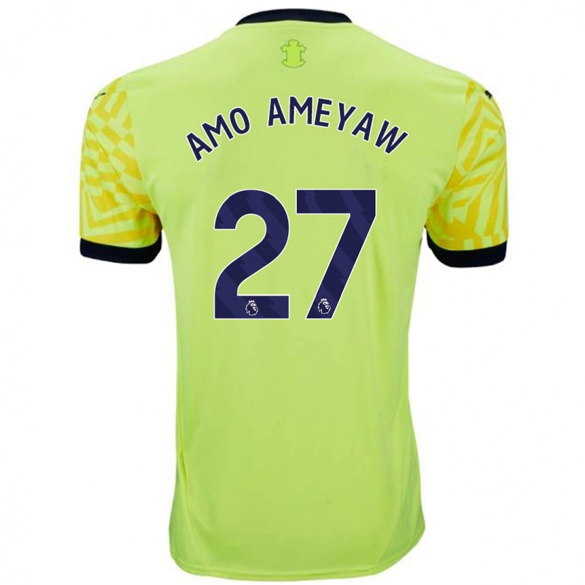 Danxen Niño Camiseta Samuel Amo-Ameyaw #27 Amarillo 2ª Equipación 2024/25 La Camisa México