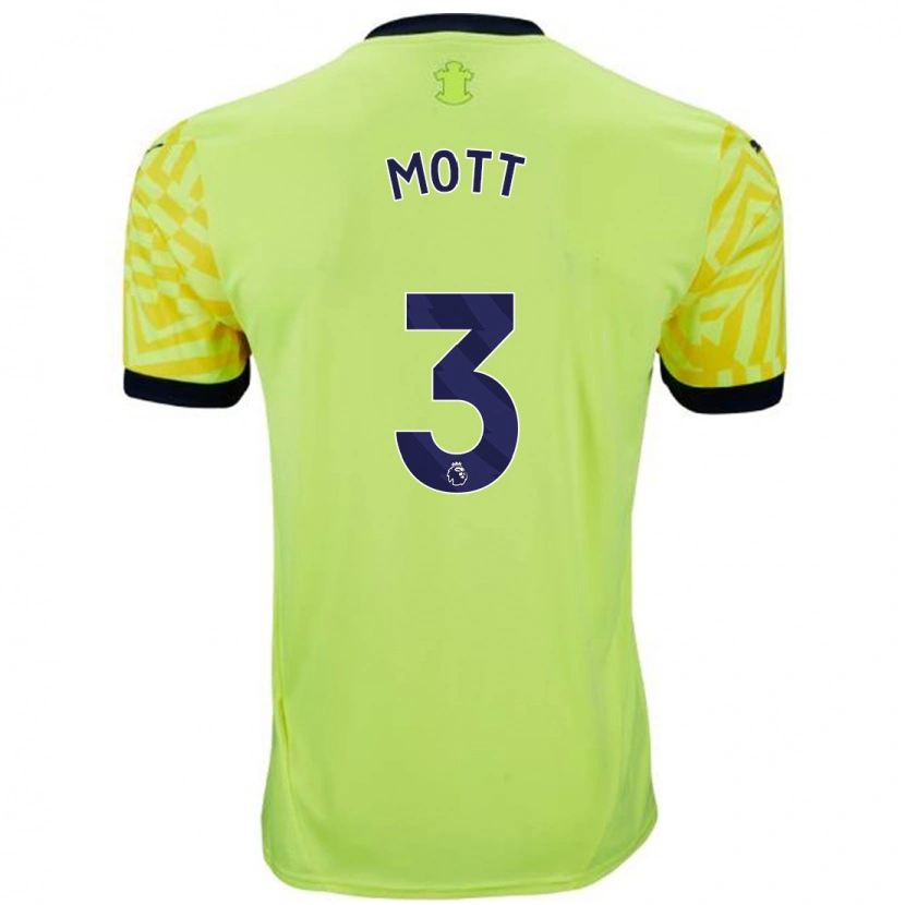 Danxen Niño Camiseta Milly Mott #3 Amarillo 2ª Equipación 2024/25 La Camisa México