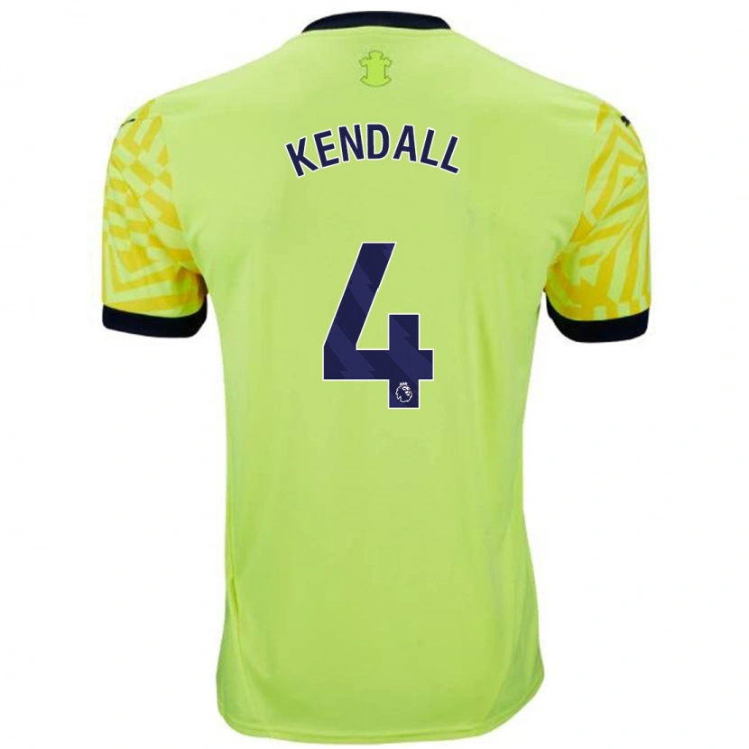 Danxen Niño Camiseta Lucia Kendall #4 Amarillo 2ª Equipación 2024/25 La Camisa México