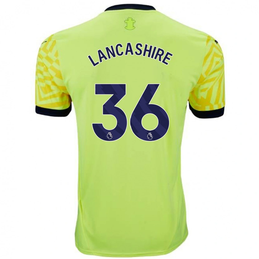 Danxen Niño Camiseta Olly Lancashire #36 Amarillo 2ª Equipación 2024/25 La Camisa México
