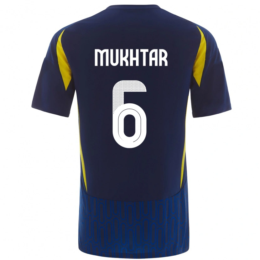 Danxen Niño Camiseta Mukhtar Ali #6 Azul Amarillo 2ª Equipación 2024/25 La Camisa México