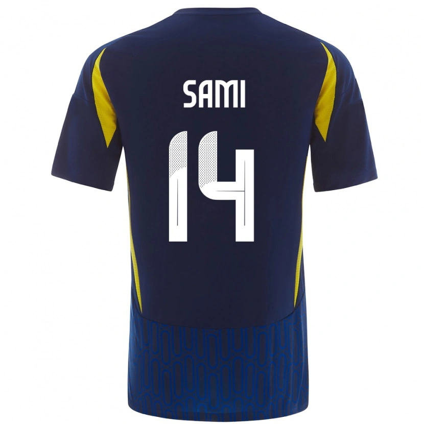 Danxen Niño Camiseta Sami Al-Najei #14 Azul Amarillo 2ª Equipación 2024/25 La Camisa México