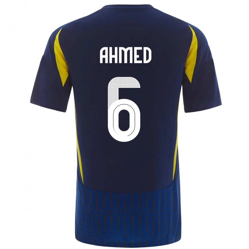 Danxen Niño Camiseta Aseel Ahmed #6 Azul Amarillo 2ª Equipación 2024/25 La Camisa México
