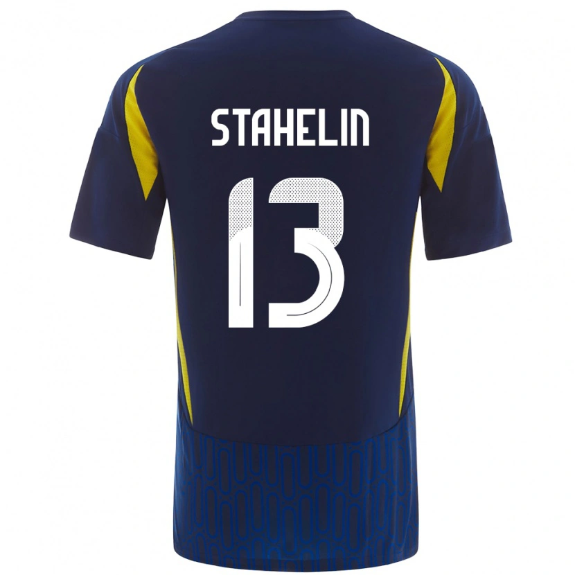 Danxen Niño Camiseta Izabela Stahelin #13 Azul Amarillo 2ª Equipación 2024/25 La Camisa México