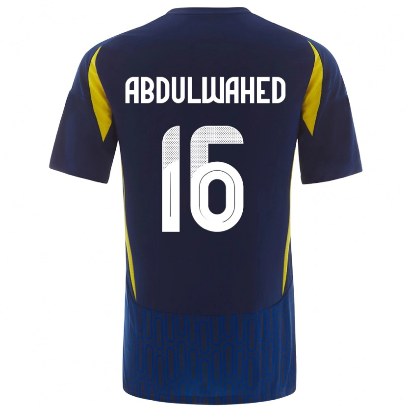 Danxen Niño Camiseta Ghader Abdulwahed #16 Azul Amarillo 2ª Equipación 2024/25 La Camisa México