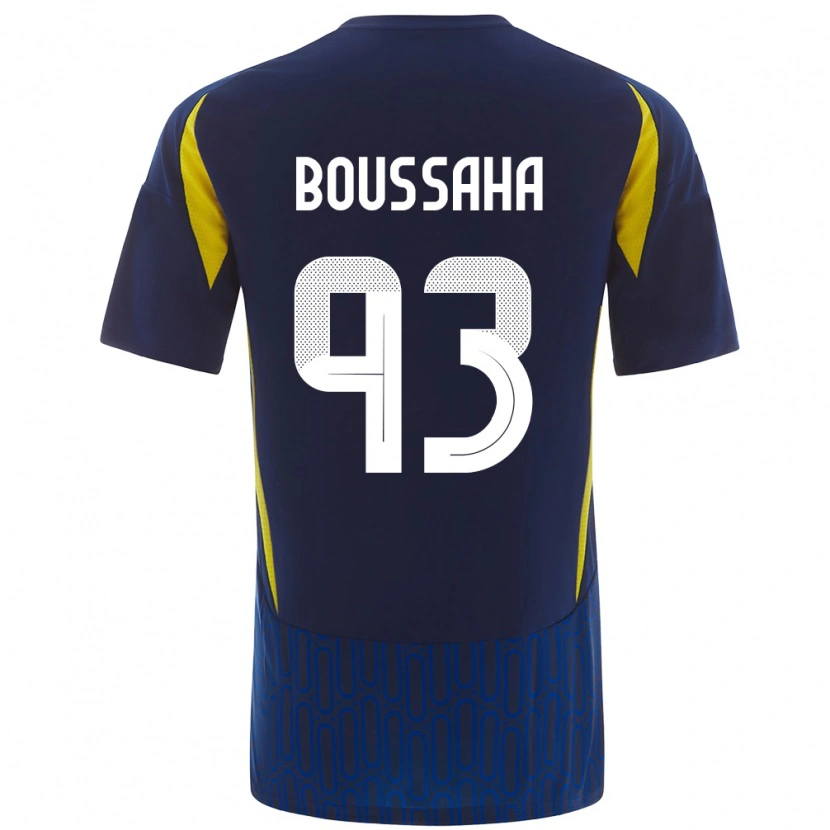 Danxen Niño Camiseta Lina Boussaha #93 Azul Amarillo 2ª Equipación 2024/25 La Camisa México