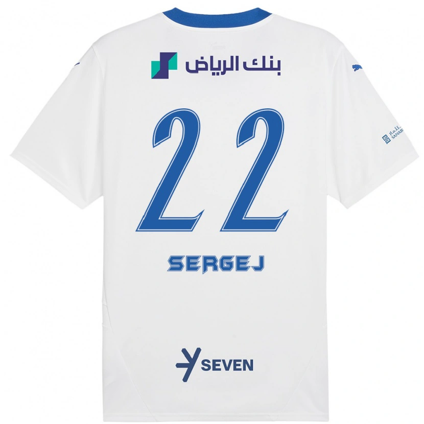 Danxen Niño Camiseta Sergej Milinković-Savić #22 Blanco Azul 2ª Equipación 2024/25 La Camisa México