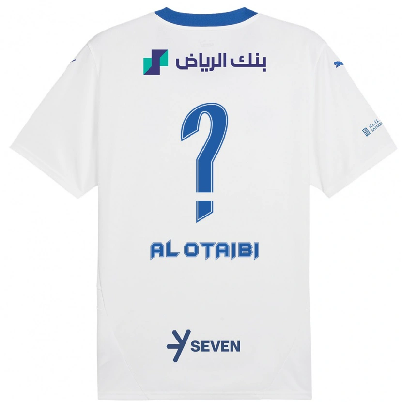 Danxen Niño Camiseta Majd Al-Otaibi #0 Blanco Azul 2ª Equipación 2024/25 La Camisa México