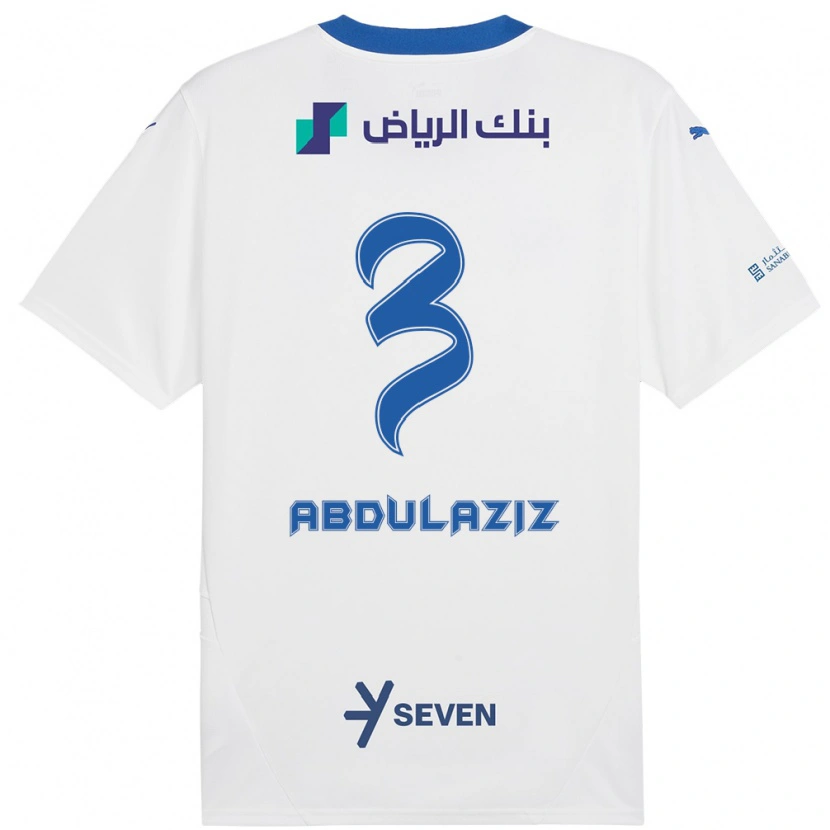 Danxen Niño Camiseta Al Jawhara Abdulaziz #3 Blanco Azul 2ª Equipación 2024/25 La Camisa México