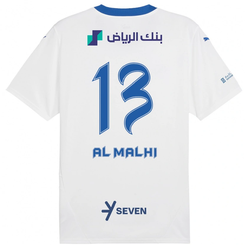 Danxen Niño Camiseta Al Muhra Al-Malhi #13 Blanco Azul 2ª Equipación 2024/25 La Camisa México