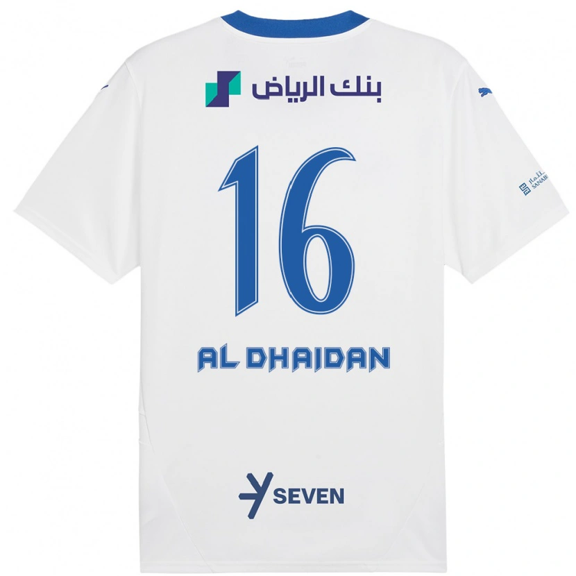 Danxen Niño Camiseta Nadia Al-Dhaidan #16 Blanco Azul 2ª Equipación 2024/25 La Camisa México